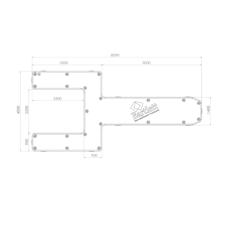 Bartlett 8.5m X 4m U-Shaped Inflatable Pontoon - Image 3