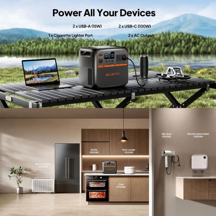 Bluetti Premium 200 V2 Portable Power Station | 2,700W, 2,073.6Wh - Image 8